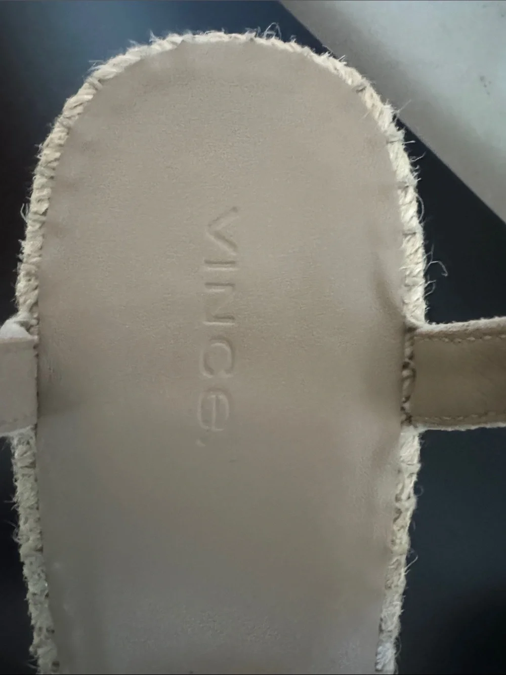 Vince Beige Suede Espadrille Wedge Sandals 👡